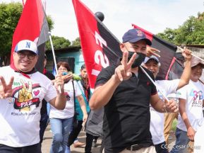 Caminatas y caravanas en toda Nicaragua en Fuerza de Victorias celebrando el 43/19