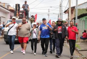 Caminatas y caravanas en toda Nicaragua en Fuerza de Victorias celebrando el 43/19