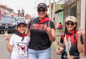 Caminatas y caravanas en toda Nicaragua en Fuerza de Victorias celebrando el 43/19