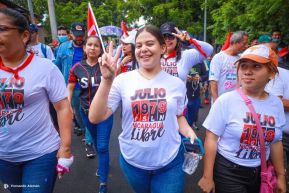Caminatas y caravanas en toda Nicaragua en Fuerza de Victorias celebrando el 43/19