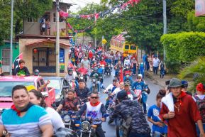 Caminatas y caravanas en toda Nicaragua en Fuerza de Victorias celebrando el 43/19