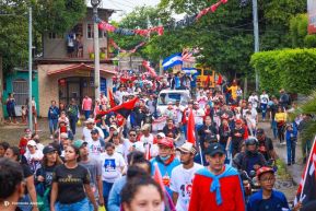 Caminatas y caravanas en toda Nicaragua en Fuerza de Victorias celebrando el 43/19