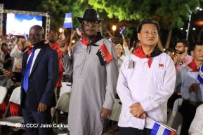 Presidente Daniel Ortega y Compañera Rosario presiden acto del 43/19 de la Revolución Sandinista