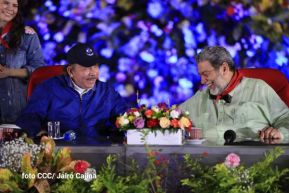 Presidente Daniel Ortega y Compañera Rosario presiden acto del 43/19 de la Revolución Sandinista