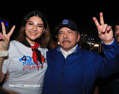 Presidente Daniel Ortega y Compañera Rosario presiden acto del 43/19 de la Revolución Sandinista