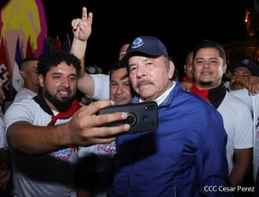 Presidente Daniel Ortega y Compañera Rosario presiden acto del 43/19 de la Revolución Sandinista