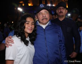 Presidente Daniel Ortega y Compañera Rosario presiden acto del 43/19 de la Revolución Sandinista
