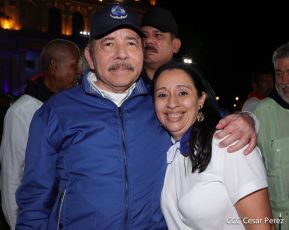 Presidente Daniel Ortega y Compañera Rosario presiden acto del 43/19 de la Revolución Sandinista