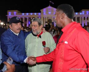 Presidente Daniel Ortega y Compañera Rosario presiden acto del 43/19 de la Revolución Sandinista