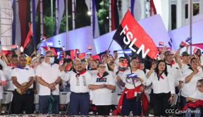 Presidente Daniel Ortega y Compañera Rosario presiden acto del 43/19 de la Revolución Sandinista