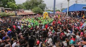 Peregrinaje de Santo Domingo de Guzmán rumbo a Las Sierritas