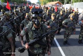 Desfile Militar “Pueblo Ejército” en saludo al 43 aniversario de fundación del Ejército de Nicaragua
