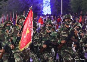 Desfile Militar “Pueblo Ejército” en saludo al 43 aniversario de fundación del Ejército de Nicaragua