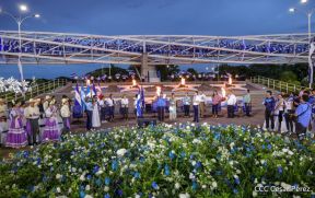 Acto de Recibimiento de la Antorcha de la Libertad y la Hermandad Centroamericana