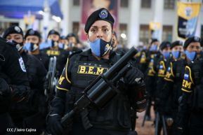 Presidente Daniel Ortega y Vicepresidenta Rosario Murillo presidieron acto del 43 Aniversario de la Policía Nacional