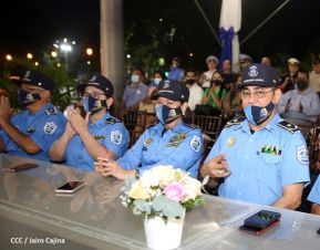 Presidente Daniel Ortega y Vicepresidenta Rosario Murillo presidieron acto del 43 Aniversario de la Policía Nacional