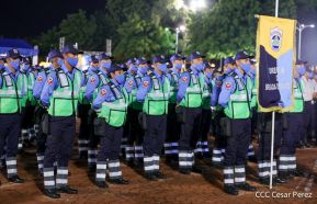 Presidente Daniel Ortega y Vicepresidenta Rosario Murillo presidieron acto del 43 Aniversario de la Policía Nacional