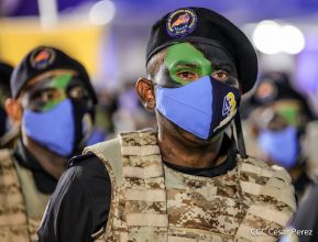 Presidente Daniel Ortega y Vicepresidenta Rosario Murillo presidieron acto del 43 Aniversario de la Policía Nacional