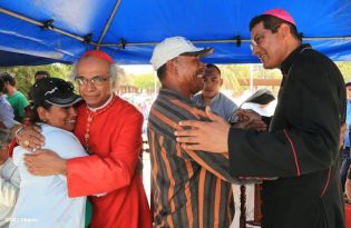 Carretas peregrinas llegan a Popoyuapa en un ambiente de fe y devoción