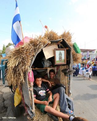 Carretas peregrinas llegan a Popoyuapa en un ambiente de fe y devoción