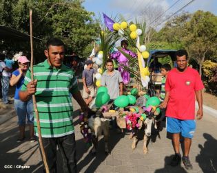 Carretas peregrinas llegan a Popoyuapa en un ambiente de fe y devoción