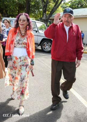 Presidente Daniel Ortega y Vicepresidenta Rosario Murillo votan en Elecciones Soberanas 2022