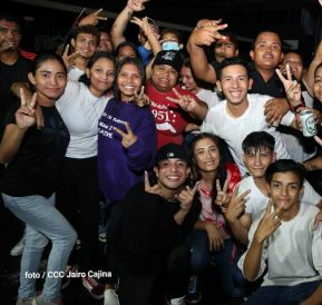 Fiesta de la Militancia Sandinista en la Plaza de Las Victorias