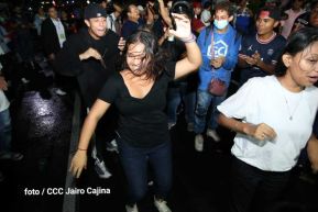 Fiesta de la Militancia Sandinista en la Plaza de Las Victorias