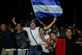 Fiesta de la Militancia Sandinista en la Plaza de Las Victorias