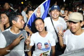 Fiesta de la Militancia Sandinista en la Plaza de Las Victorias