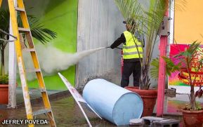 Incendio en tramos de pólvora en Tiscapa