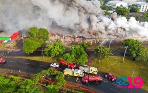 Incendio en tramos de pólvora en Tiscapa