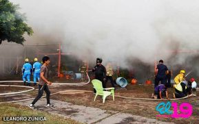 Incendio en tramos de pólvora en Tiscapa