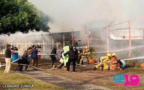 Incendio en tramos de pólvora en Tiscapa