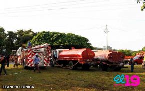 Incendio en tramos de pólvora en Tiscapa