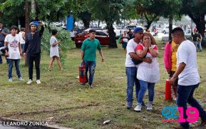 Incendio en tramos de pólvora en Tiscapa