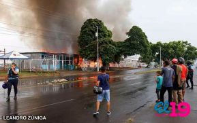 Incendio en tramos de pólvora en Tiscapa