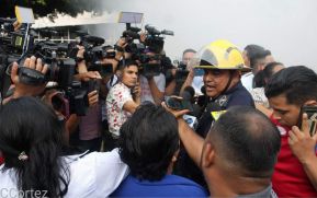 Incendio en tramos de pólvora en Tiscapa