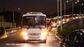 Caravana de 150 buses rusos llegan a la ciudad de Managua