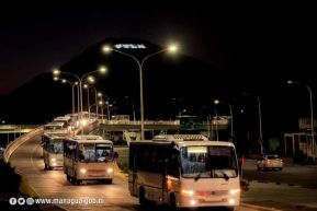 Caravana de 150 buses rusos llegan a la ciudad de Managua
