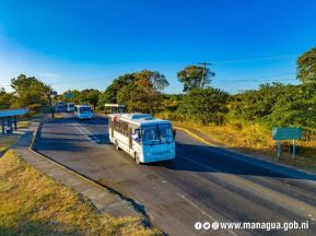 Caravana de 150 buses rusos llegan a la ciudad de Managua