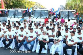 Gobierno de Nicaragua celebra entrega del primer lote de autobuses rusos
