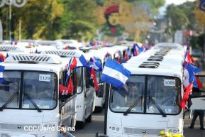 Gobierno de Nicaragua celebra entrega del primer lote de autobuses rusos