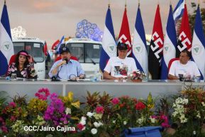 Gobierno de Nicaragua celebra entrega del primer lote de autobuses rusos