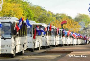 Gobierno de Nicaragua celebra entrega del primer lote de autobuses rusos