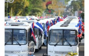 Gobierno de Nicaragua celebra entrega del primer lote de autobuses rusos