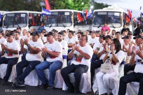 Gobierno de Nicaragua celebra entrega del primer lote de autobuses rusos