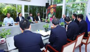 Encuentro del Presidente Comandante Daniel Ortega Saavedra y el Presidente del CIDCA