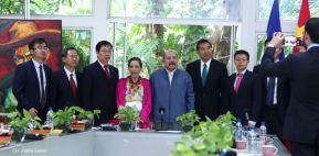 Encuentro del Presidente Comandante Daniel Ortega Saavedra y el Presidente del CIDCA