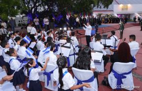 Presidente Daniel Ortega y Vicepresidenta Rosario Murillo en encuentro con el Presidente de Irán